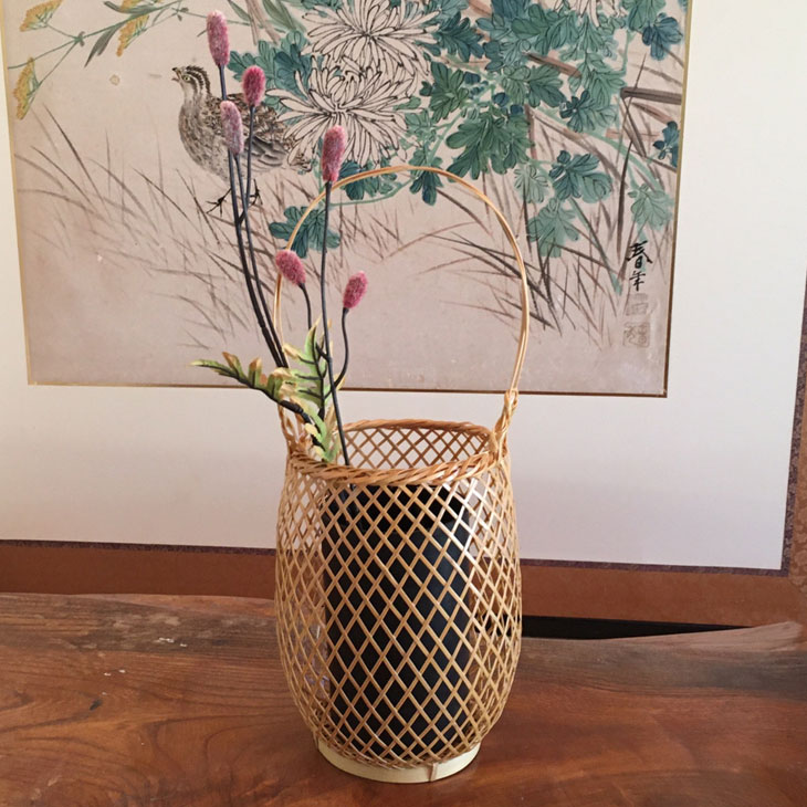 ショップ激安  ※送料無料 高級竹製の花器 工芸品