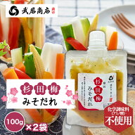 杉田梅みそだれ 100g 2袋 西京味噌 梅味噌 昆布だし 野菜スティック サラダ おにぎり そうめん コクうま …