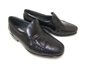 スタンダードに忠実な大人の紳士靴！ロンリコ/RONRICO 紳士靴 RO-232 ブラック スリップオン モカシン 送料無料