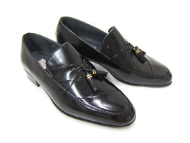 スタンダードに忠実な大人の紳士靴！ロンリコ/RONRICO 紳士靴 RO-251 ブラック スリップオン Uチップトゥ タッセル 送料無料