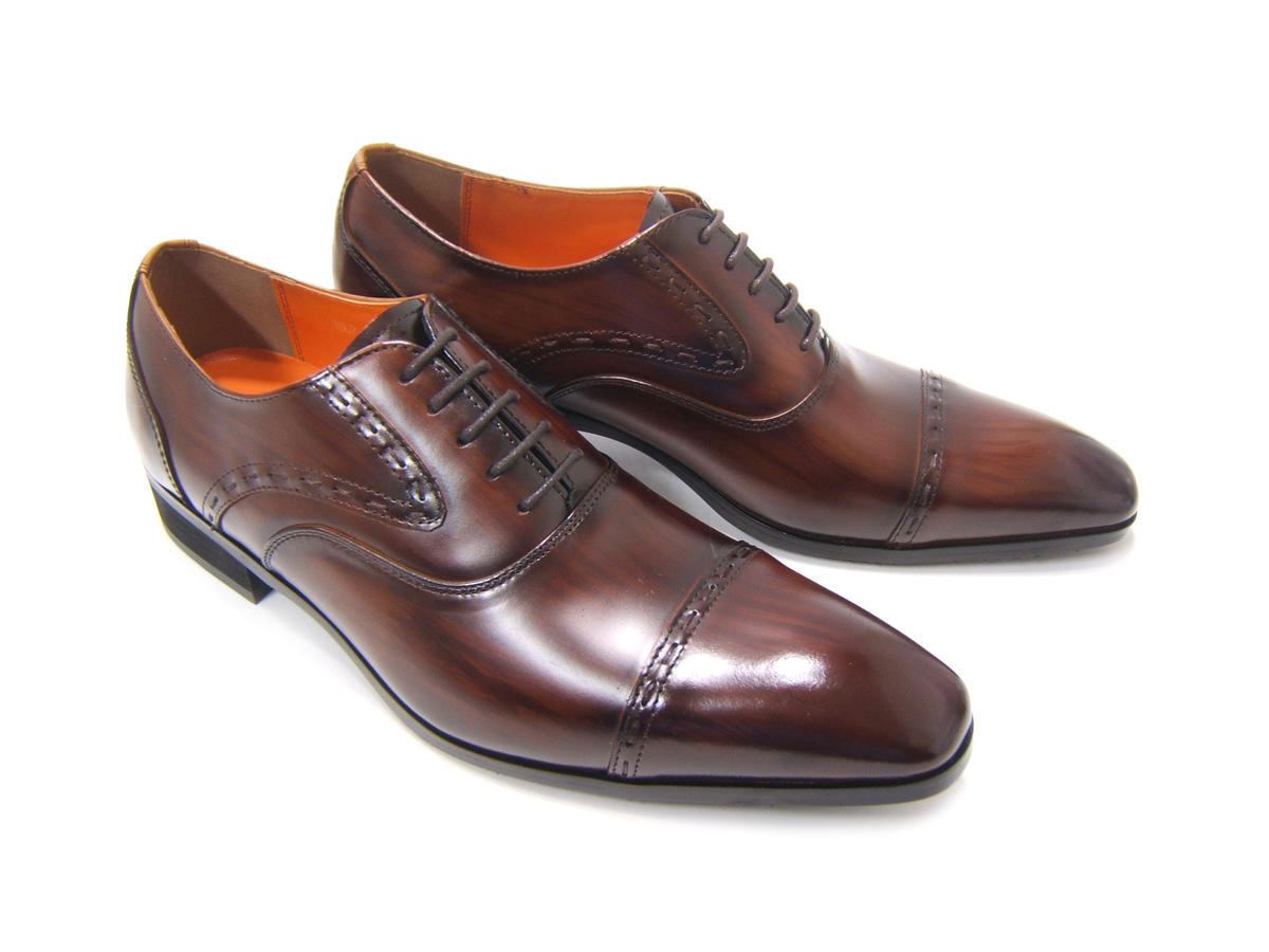 ビジネスシューズ 紳士靴 メンズビジネス 革靴メンズビジネス靴 アントニオ ドゥカッティ 靴 イタリアンモードを体現する上質な革靴！（刷毛筋が見えるこだわりの染色仕様）アントニオ ドュカッティ/ANTONIO DUCATI紳士靴 DC-1190 ダークブラウン ストレートチップ 内羽根 送料無料