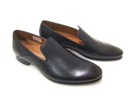 しっとりとした質感で大人の紳士靴スタイル！KATHARINE HAMNETT LONDON キャサリン ハムネット ロンドン 紳士靴 KH-31663 ブラック プレーントゥ スリップオン カジュアル パーティー 送料無料