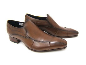 しっとりとした質感で大人の紳士靴スタイル！KATHARINE HAMNETT LONDON キャサリン ハムネット ロンドン 紳士靴 KH-31682 ブラウン スワールモカ スリップオン ビジネス パーティー 送料無料