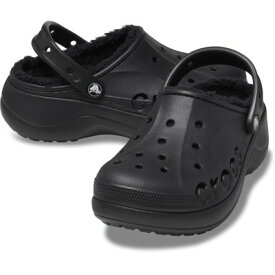 人気の厚底＋ふわふわしたライニング！CROCS/クロックス バヤプラットフォームラインドクロッグ baya Platform Lined Clog 208708-001