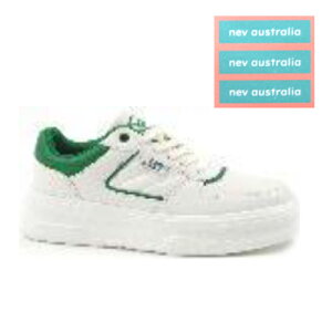 流行りの厚底コートスタイル♪NEV SURF ネブ サーフ カジュアル 厚底 スニーカー NEV-651 ホワイト/グリーン