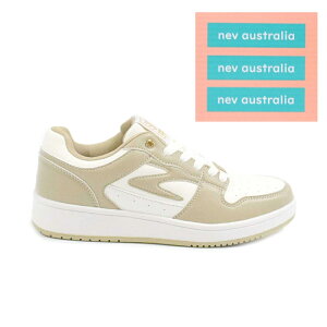 シンプルなデザインが好印象のコートモデル♪NEV SURF ネブ サーフ カジュアル レディース スニーカー NEV-685 ホワイト/ベージュ