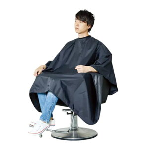 ワコウ ワイドヘアダイクロス 3319 ブラック 刈布 ヘアカット サロン用 美容院 美容室 サロン用 理容院 理容室 自宅 床屋 散髪 セルフカット シェービングクロス カットクロス ヘアクロス ス