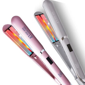 【P10倍】コラーゲン ヘアアイロン LV ピンクゴールド プラチナシルバー 色選択あり LEDラバー LED照射 美髪 傷まない ストレートアイロン プロ用美容室・美容院専門店 プチギフト用 ギフト用 ちょっとしたプレゼント用にも コスメジャングル