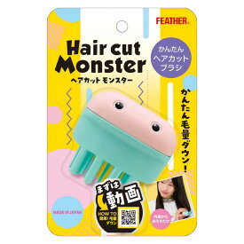 ヘアカットモンスター ヘアカットブラシ HCM-HB 簡単 毛量ダウン 髪の毛をすく 自宅 ロングヘア 子供 定形外郵便