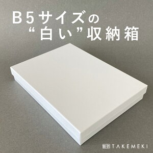 【TAKEMEKI】白い お道具箱 収納箱 B5サイズ ギフトボックス 紙箱 贈り物 大人 向け 子供 道具箱 ランドセル に入る 紙製 幼稚園 小学校 プレゼント ギフト 片付け 整理整頓 おしゃれ 日本製 入