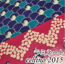 【ツヤありラミネート版】10th Anniversary echino 2015 生地 エチノ綿麻キャンバス 柄物 テーブルクロス