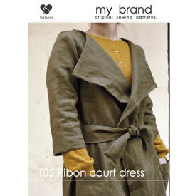 たけみやオリジナルパターン T05.リボン付きコートドレス 型紙 洋裁 大人 洋服 レディース レシピ