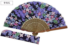 ちりめん扇子と扇子袋の箱入りセット