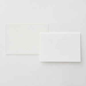 竹尾 Dressco グリーティングカード Happy Birthday ホワイト カード1枚 100×140mm 封筒1枚 106×150mm | TAKEO PAPER PRODUCTS ドレスコ | 誕生日