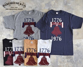 WAREHOUSE ウエアハウス Tシャツ Lot.4601 1776-1976【ベル】2025