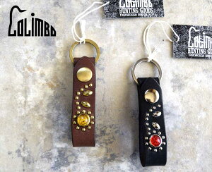 COLIMBO/�R�����{ Jewel Studded Leather Key Ring - Helios Pattern �L�[�����O- ZA-0708