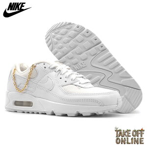 NIKE WMNS AIR MAX 90 PREMIUM WHITE/METALLIC GOLD/WHITE DH0569-100 �i�C�L �E�B�����Y �G�A�}�b�N�X 90 �v���~�A�� �z���C�g/���^���b�N�S�[���h/�z���C�g ���f�B�[�X