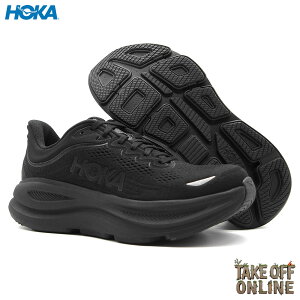 HOKA BONDI 9 BLACK/BLACK 1162011-bblc �z�J �{���_�C 9 �u���b�N/�u���b�N �����Y ���M�����[(D)