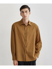 【SALE／60%OFF】ボーラーハット柄 長袖シャツ TAKEO KIKUCHI タケオキクチ トップス シャツ・ブラウス ブラウン ホワイト【RBA_E】【送料無料】[Rakuten Fashion]
