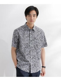 【SALE／50%OFF】ストライプ小花プリント 半袖シャツ TAKEO KIKUCHI タケオキクチ トップス シャツ・ブラウス ブルー グレー ブラウン【RBA_E】【送料無料】[Rakuten Fashion]