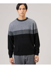 【SALE／30%OFF】【カシミヤ】フルカシ パネル柄 ニット TAKEO KIKUCHI タケオキクチ トップス ニット グレー ブラック【RBA_E】【送料無料】[Rakuten Fashion]