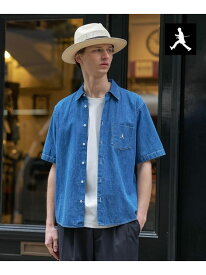 【SALE／57%OFF】【BOWLER HAT LABEL】ボーラーハットウォーカー刺繍 半袖デニムシャツ TAKEO KIKUCHI タケオキクチ トップス シャツ・ブラウス ブルー【RBA_E】【送料無料】[Rakuten Fashion]