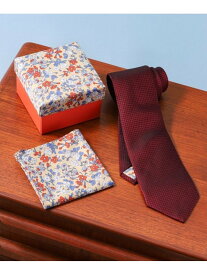 【LIBERTYプリント/BOXセット】リバティプリントハンカチ*ベーシックタイ BOX TAKEO KIKUCHI タケオキクチ スーツ・フォーマル ネクタイ・蝶ネクタイ ブルー グリーン ベージュ レッド【送料無料】[Rakuten Fashion]