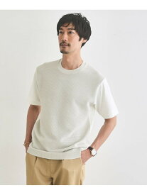 【SALE／50%OFF】テクスチャーニット コンビ カットソー TAKEO KIKUCHI タケオキクチ トップス カットソー・Tシャツ ネイビー ブルー【RBA_E】【送料無料】[Rakuten Fashion]