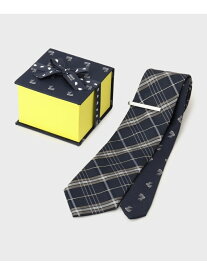 【SALE／50%OFF】【BOXセット】イングリッシュガーデン ネクタイ&タイバー TAKEO KIKUCHI タケオキクチ スーツ・フォーマル ネクタイ・蝶ネクタイ グリーン カーキグリーン ネイビー【RBA_E】【送料無料】[Rakuten Fashion]