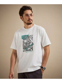 【SALE／57%OFF】モノクロタイルTシャツ TAKEO KIKUCHI タケオキクチ トップス カットソー・Tシャツ ブラック ベージュ ホワイト【RBA_E】【送料無料】[Rakuten Fashion]