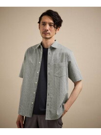【SALE／50%OFF】播州織り 千鳥 半袖シャツ TAKEO KIKUCHI タケオキクチ トップス シャツ・ブラウス グレー ブルー【RBA_E】【送料無料】[Rakuten Fashion]