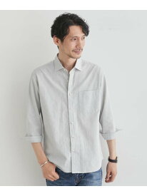 【SALE／50%OFF】ハイブリッド リネン 7分袖 シャツ TAKEO KIKUCHI タケオキクチ トップス シャツ・ブラウス ワインレッド ブルー ネイビー グリーン【RBA_E】【送料無料】[Rakuten Fashion]