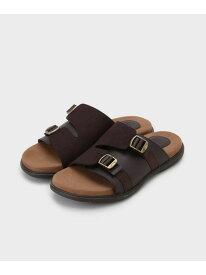 【SALE／57%OFF】コンビスライドサンダル TAKEO KIKUCHI タケオキクチ シューズ・靴 サンダル ブラック ブラウン【RBA_E】【送料無料】[Rakuten Fashion]