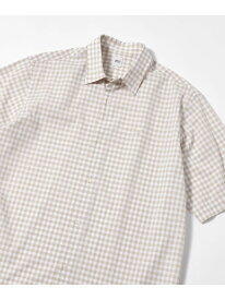 【SALE／40%OFF】【LIMITED】ワンポイント刺繍 綿麻チェック 半袖シャツ TAKEO KIKUCHI タケオキクチ トップス シャツ・ブラウス ベージュ パープル ネイビー ブラウン【RBA_E】【送料無料】[Rakuten Fashion]