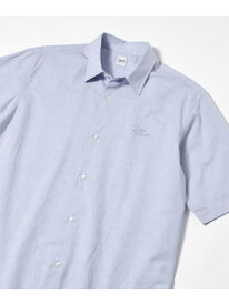 【SALE／50%OFF】【LIMITED】ワンポイントロゴ刺繍 綿麻半袖シャツ TAKEO KIKUCHI タケオキクチ トップス シャツ・ブラウス ネイビー ホワイト ブラック ブルー グレー【RBA_E】【送料無料】[Rakuten Fashion]