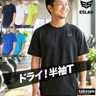 ＼楽天1位！／ Tシャツ メンズ 半袖 吸汗 速乾 ESM550 エスラッド ドライ WING DRY ワンポイント ストレ…