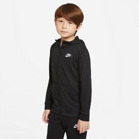 4/24-4/25 2日間限定ゲリラバーゲン ナイキ ジャージジャケット 上 ジュニア NIKE パーカー 薄手 ストレッチ パーカー フーディ DA0801 黒 ブラック| 男 女の子 キッズ スポーツウェア トレーニングウェア