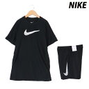 ナイキ セットアップ ジュニア Tシャツ ハーフパンツ 上下 トルフィー NIKE HF8079 半袖 吸汗 速乾 ドライ シンプル ロゴ 短パン 黒 ブラック 新作 上下セット 男 女の子 キッズ 男の子 プラクティスシャツ プラシャツ スポーツウェア