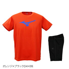 送料無料 定番 ミズノ Tシャツ ハーフパンツ 上下 メンズ Mizuno 半袖 ビッグロゴ ドライ 速乾 32JA8155| セットアップ 上下セット 大きいサイズ 有 スポーツウェア トレーニングウェア ドライ