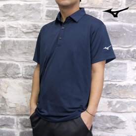 新作 ミズノ ポロシャツ 上 メンズ Mizuno 半袖 UVカット ドライ 吸汗 速乾 ナビドライ 32MA2195| 大きいサイズ 有 ゴルフ スポーツウェア トレーニングウェア ドライ