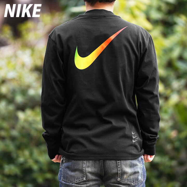 楽天市場 送料無料 新作 ナイキ 長袖tシャツ 上 メンズ Nike ビッグロゴ バックプリント 長袖 Dq52 Blk スポーツウェア トレーニングウェア 大きいサイズ 有 アウトレット スポーツ おしゃれ ブランド 限定ジャージのタケスポ