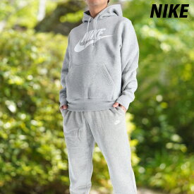 ナイキ セットアップ メンズ スウェット 上下 ブランド NIKE クラブ BB FN3869 フード付き フーディ プルオーバー 裏起毛 裏フリース スエット 灰色 グレー 新作 上下セット 大きいサイズ 有 スポーツウェア トレーニングウェア スポーツ おしゃれ