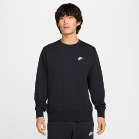 ナイキ スウェット トレーナー メンズ ブランド クルーネック ワンポイント クラブ フレンチテリー NIKE スウェットシャツ FN3889 黒 ブラック 3ds SALE セール 大きいサイズ 有 スポーツウェア トレーニングウェア スポーツ