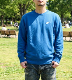 ナイキ スウェット トレーナー メンズ ブランド クルーネック ワンポイント クラブ フレンチテリー NIKE スウェットシャツ FN3889 青 ブルー 新作 大きいサイズ 有 スポーツウェア トレーニングウェア スポーツ おしゃれ