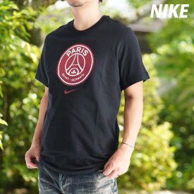 マラソン最大3000円オフクーポン有！ ナイキ Tシャツ メンズ ブランド 半袖 コットン100% 綿100% サッカー フットサル フランスリーグ アン パリサンジェルマン 黒 ブラック NIKE HQ8329 大きいサイズ 有 スポーツウェア トレーニングウェア スポーツ おしゃれ 新作
