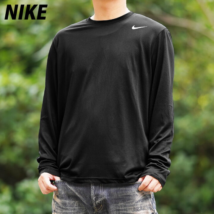 楽天市場 送料無料 新作 ナイキ 長袖tシャツ 上 メンズ Nike 吸汗速乾 ドライ ロンt 長袖 Dri Fit レジェンド Blk スポーツウェア トレーニングウェア 大きいサイズ 有 ドライ スポーツ おしゃれ ブランド 限定ジャージのタケスポ