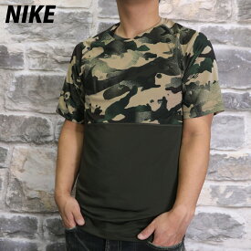 ナイキ SALE セール Tシャツ 上 メンズ NIKE 半袖 速乾 カモ柄 ドライ CU4094 緑 グリーン| 大きいサイズ 有 スポーツウェア トレーニングウェア