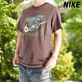 ナイキ Tシャツ メンズ ブランド 半袖 コットン 綿100% フィットネス 茶色 ブラウン NIKE HV4140 大きいサイズ 有 スポーツウェア トレーニングウェア スポーツ おしゃれ 新作