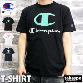 チャンピオン Tシャツ 上 メンズ Champion 半袖 ビッグロゴ C3T307| 大きいサイズ 有 スポーツウェア トレーニングウェア