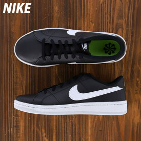 ナイキ スニーカー メンズ レザー ブランド NIKE コート ロイヤル 2 シューズ 10009956 DH3160001 黒 ブラック 新作 大きいサイズ 有 スポーツ おしゃれ
